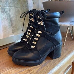 🥦 JF Edde black vegan Moto style boot: